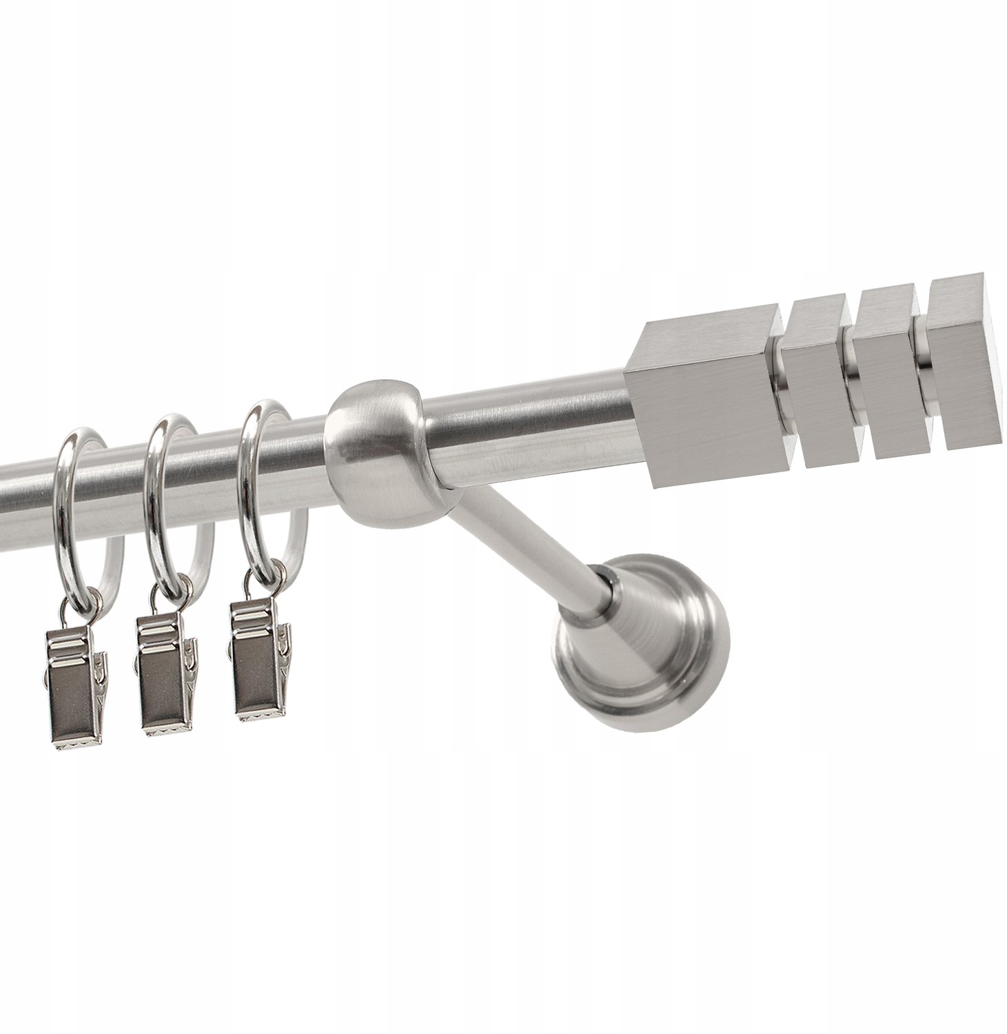 Metalen Gordijnstang 19mm 560cm Enkel met Stille Ringetjes