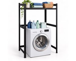 Wasmachine rek - 120x90x60 cm - 200 kg - zwart-bruin