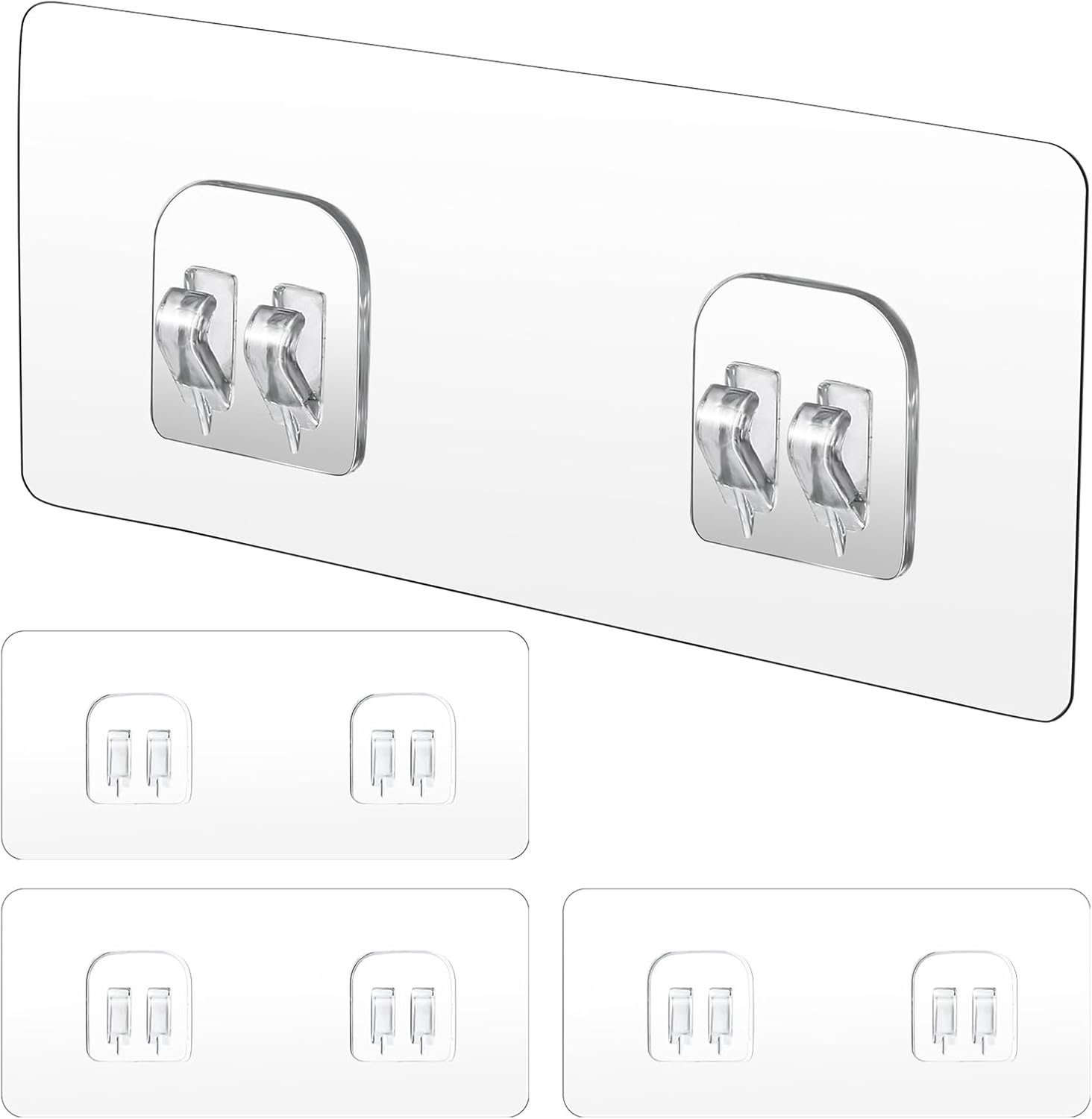 Famanu – Doucheplank set van 4 stuks, zelfklevende vervangingen voor hoek douche caddy, zonder boren