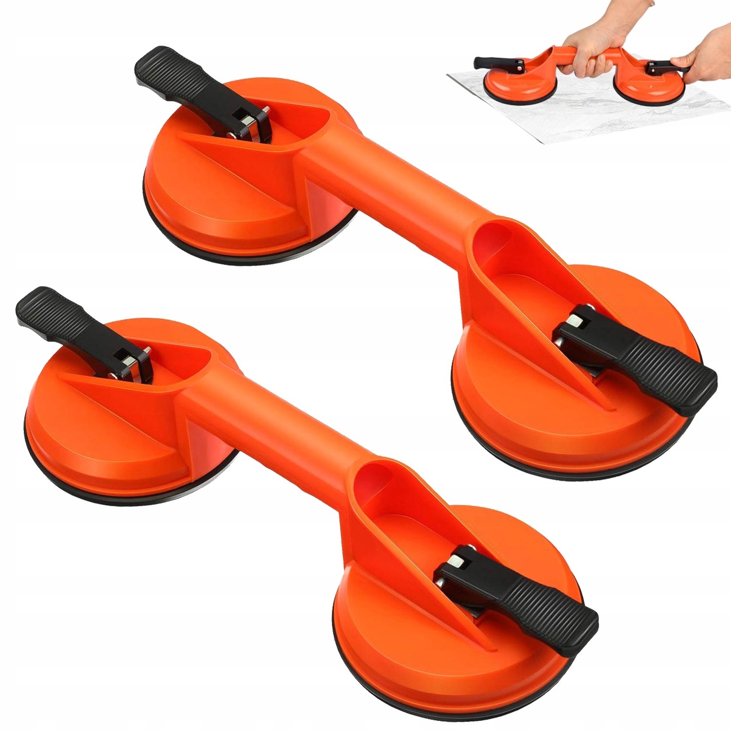 2x Glaszuignap Tegelzuiger 100kg 120mm met Vergrendeling - Merkloos