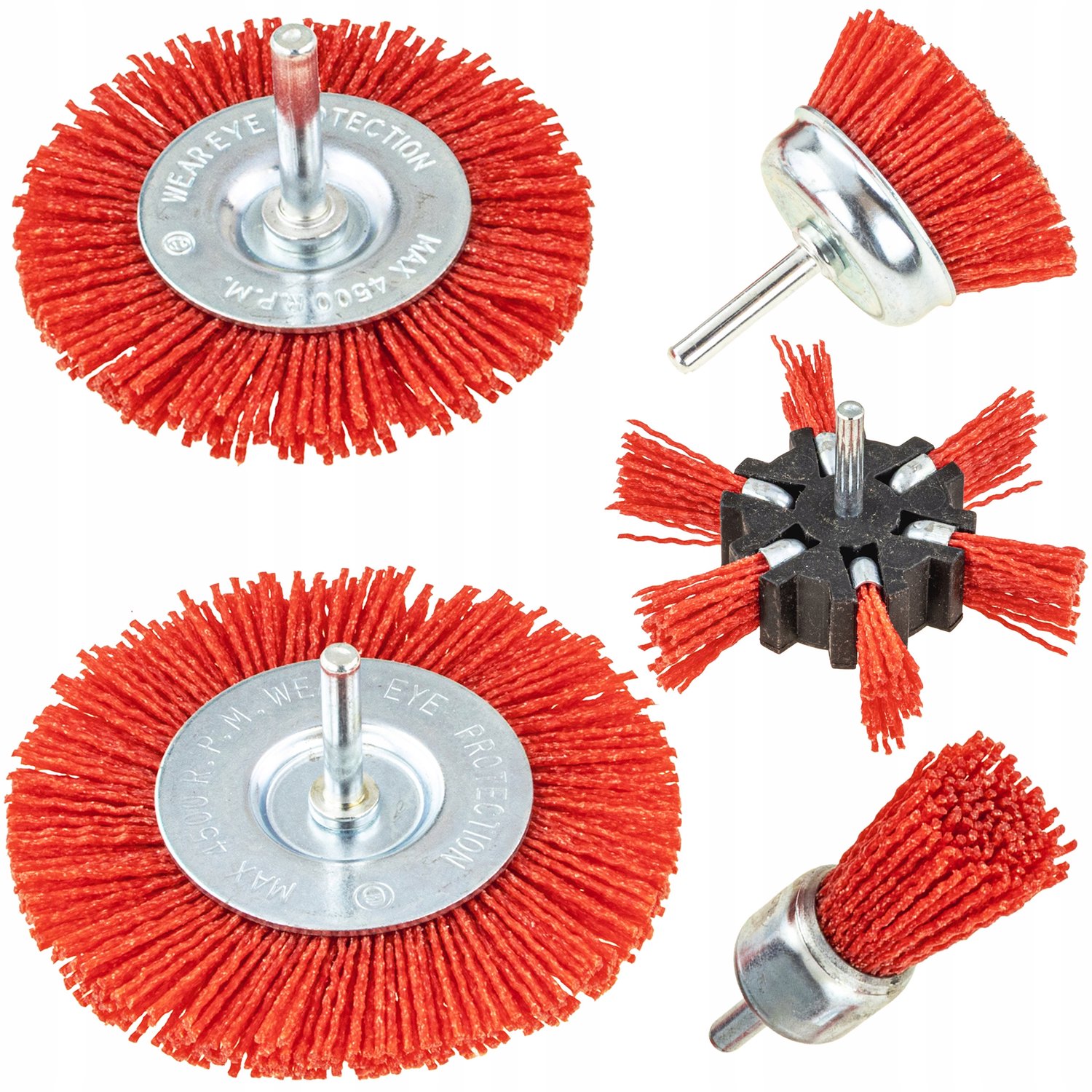 Nylon Borstel Set voor Boormachine - Metaal, Hout, Reiniging