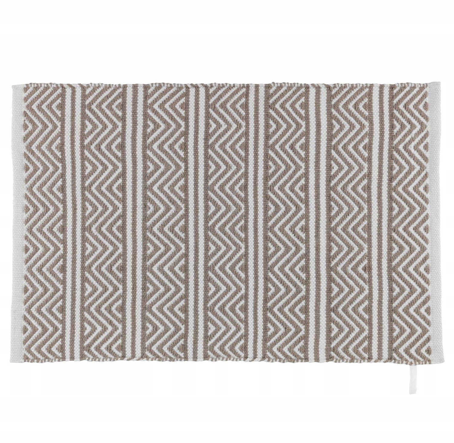 Wenko SHAKI Badkamervloerkleed Beige/Wit 50x80cm - Gerecycled Materiaal