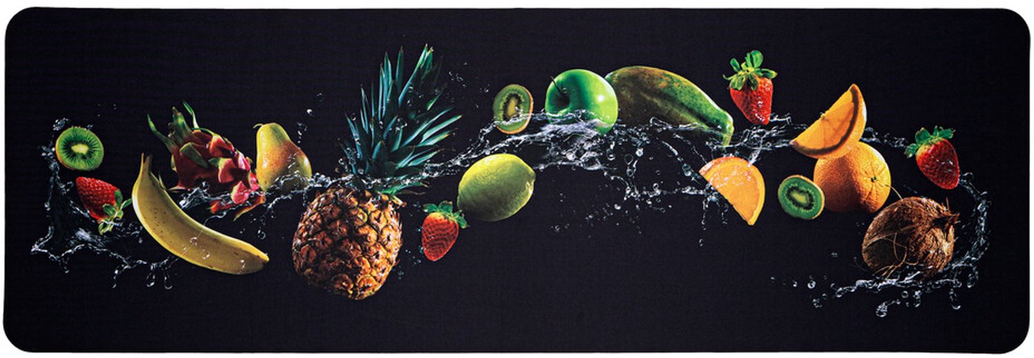 Hamat Creation Fruits 50 x 150 cm - Wasbare Droogloopmat - Schoonloopmat Binnen - Polyester - Rubber