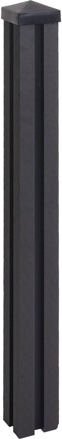 WPC paal Sarthe WPC schutting, pijlerpaal, insteeksysteem ~ 98cm, antraciet