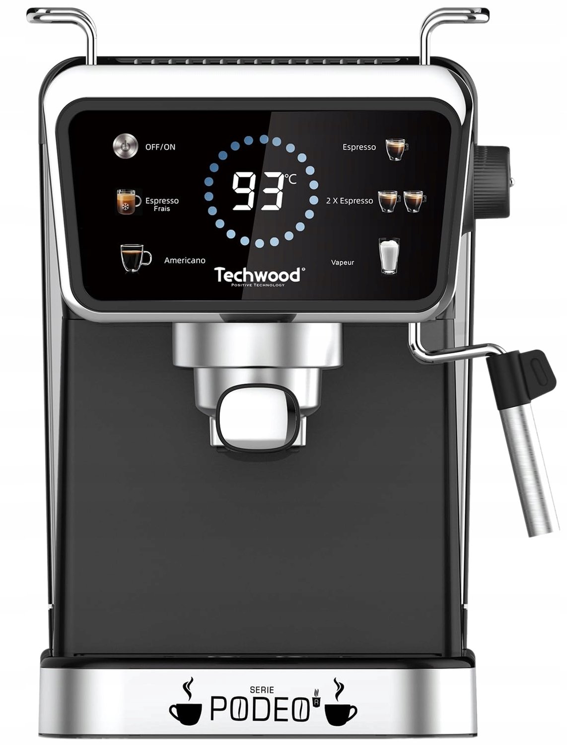 Techwood Espressomachine TCA-1386EXN Zwart 1350W 1.5L