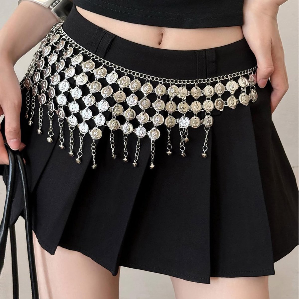 Elegante tailleketting voor vrouwen, buikketting van metaal, meerlagige tasselriem voor buikdansen en feestoutfits
