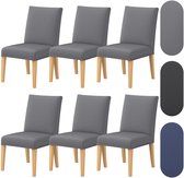 Arvioo - Stoelhoes - Donkergrijs - 6 stuks - Rekbaar - Waterafstotend