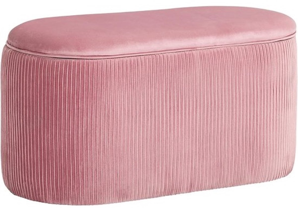 Opbergbank - Zitbank kist - Woonkamer opruimen - Franse stijl - 81 x 40 x 41 cm - Roze
