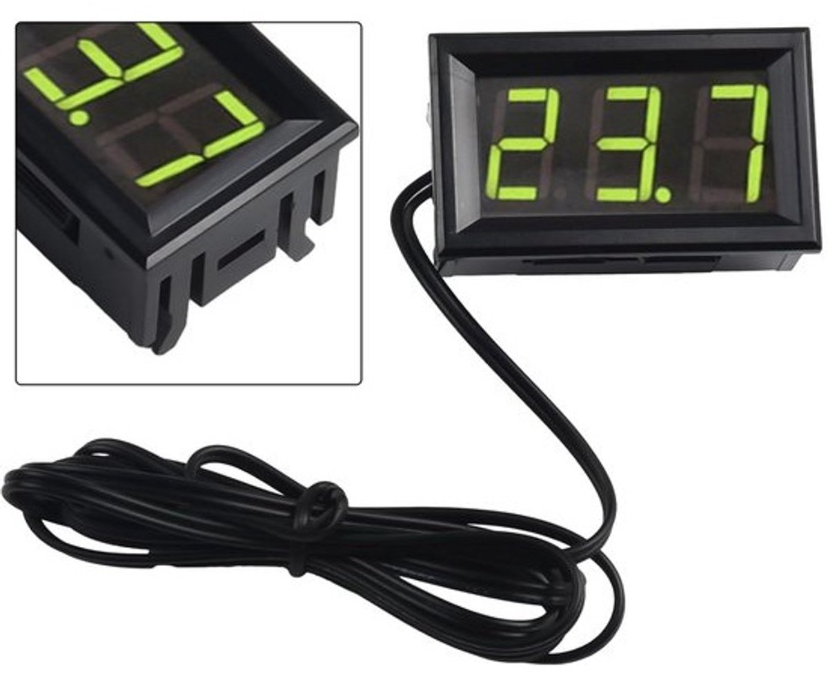 Digitale thermometer met sensor voor autotemperatuurmonitoring van -50 tot 110 °C