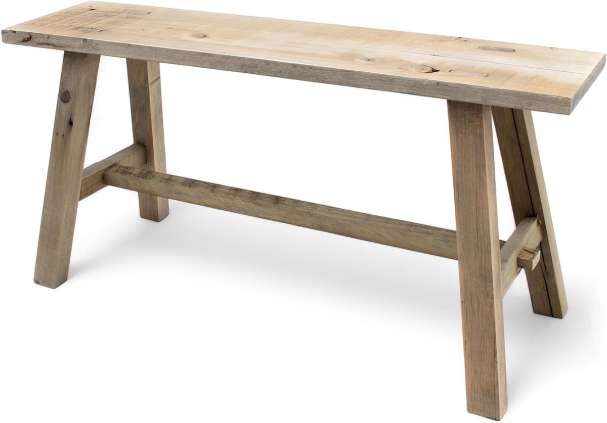 Houten decoratie, bloemenbank, houten tuinbank, plantenstandaard, bloemenstandaard, plantenbank, afmeting 58 x 27 x 22 cm