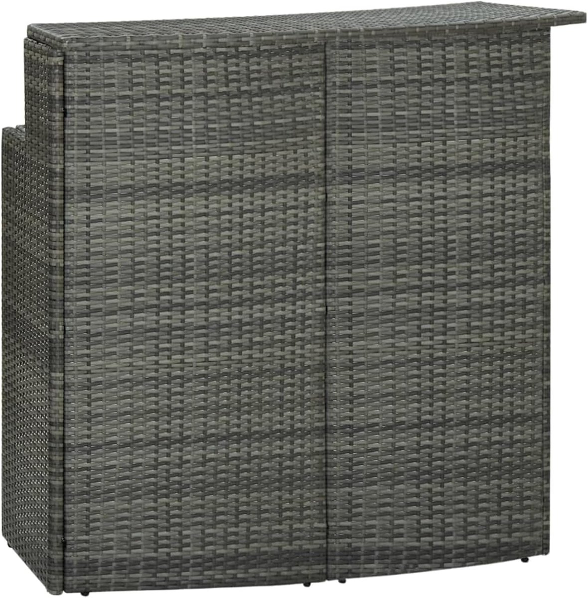 Bar Tafel Ontbijt Bar Tafel, Eetkamer Pub Bureau Eetkamer Keuken Eettafel Dinette Bureau Grijs 120x55x110 cm Poly Rotan