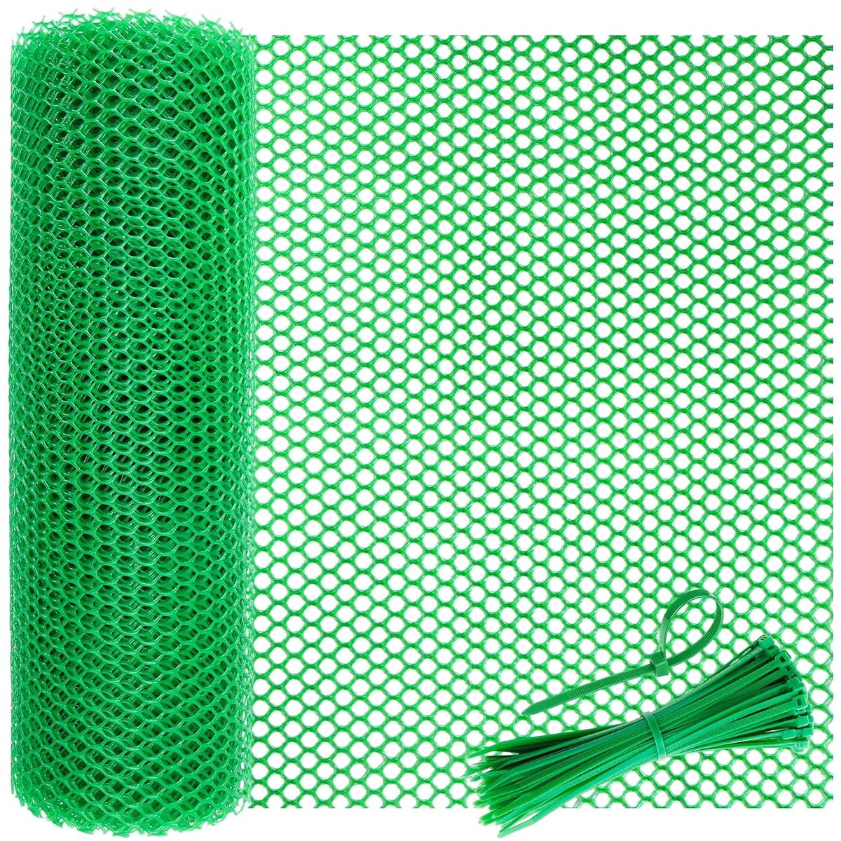 Kunststof, 40 cm x 5 m, groen, tuinhek, hazenrooster, woelmuizenhek, hondenhek, kippenhek, kattennet, inkijkbescherming, begrenzingshek voor balkon en tuin