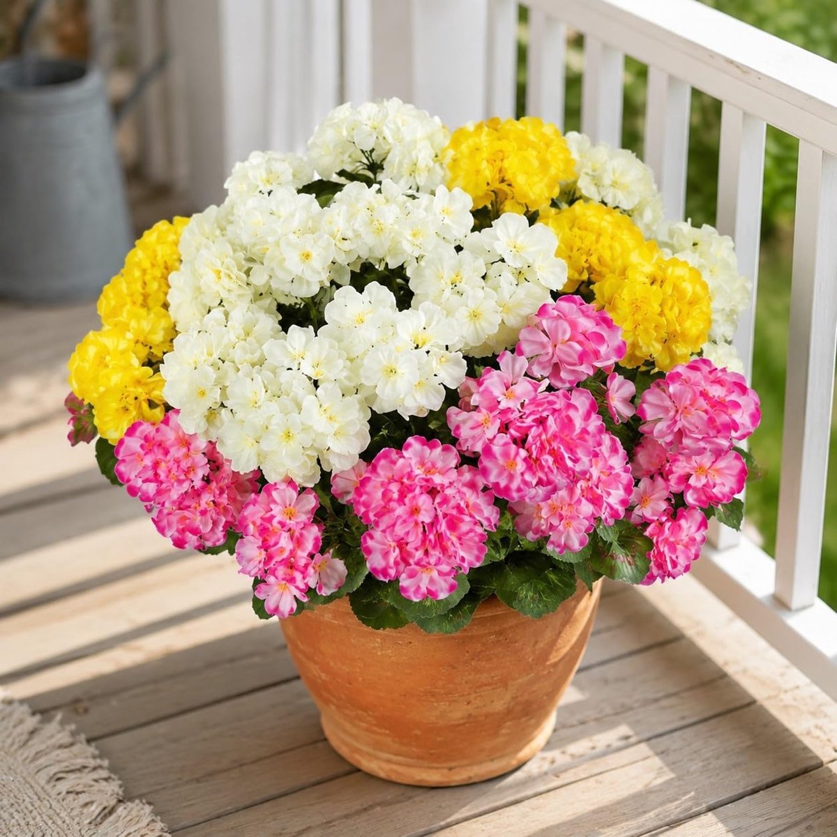 Kunstbloemen voor buiten lente zomer decoratie,6 bundels nep zijde geraniums bloemen nep bloemen planten UV-bestendig voor tuin huis plantenbak ramen tuin tafel middelpunt