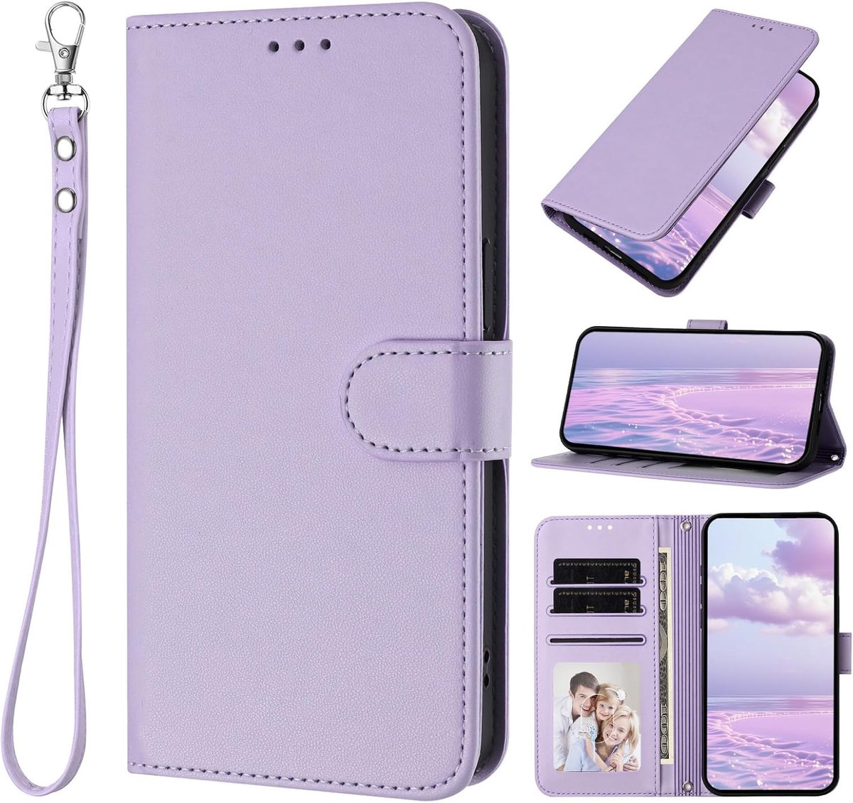 Flip hoesje met portemonnee voor Xiaomi Poco X3 Pro/Poco X3/NFC, paars