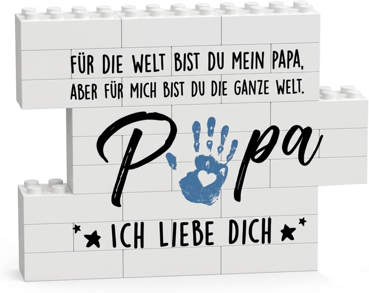 Vaderdagcadeau voor papa, puzzel bouwstenen decoratief bord, voor vader van dochter zoon, liefdevolle plaquette als bedankcadeau voor papa verjaardag Kerstmis
