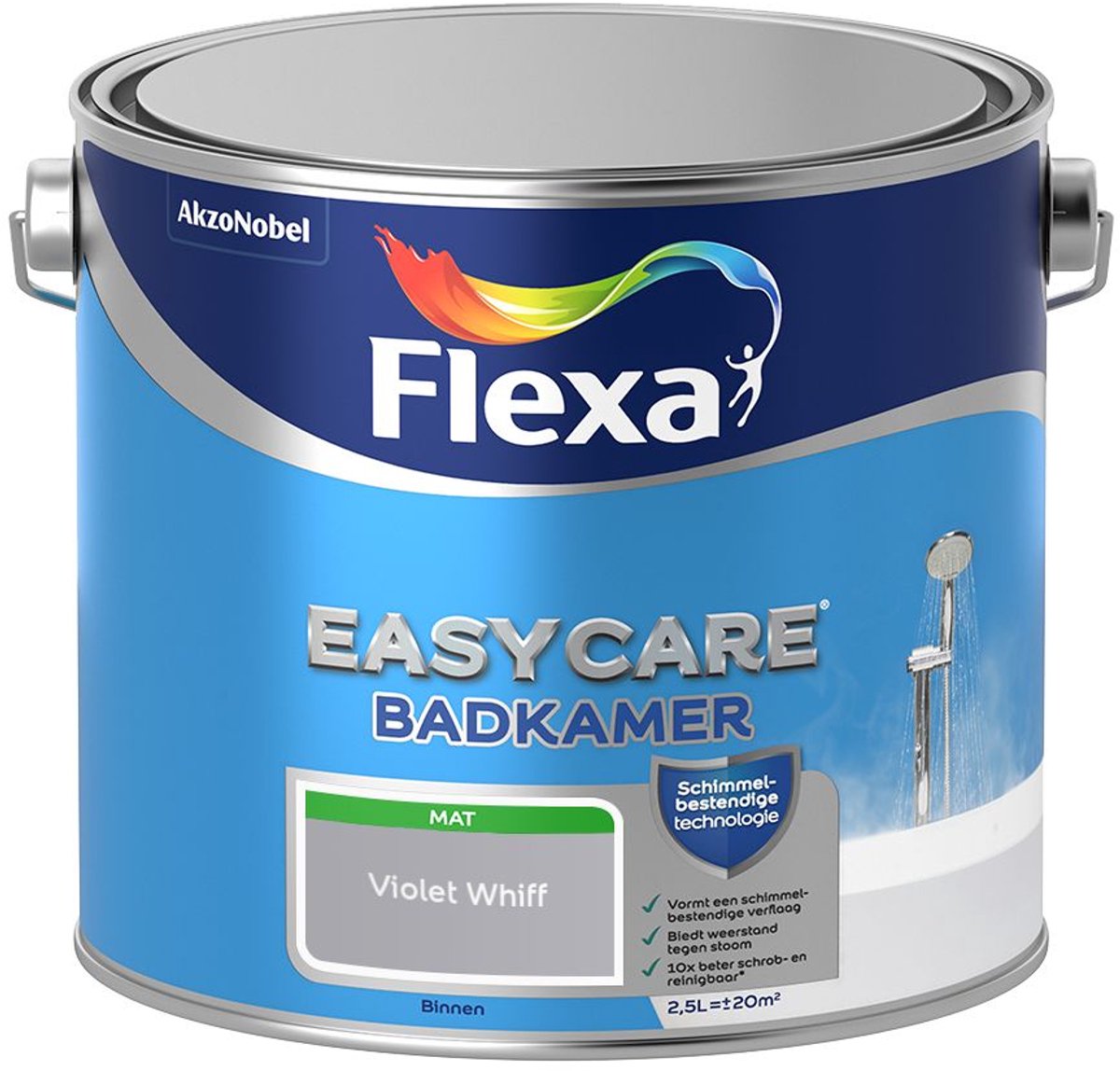 Flexa - Easycare Badkamer - Violet Whiff - 2,5 L - Kleur Van Het Jaar 2027