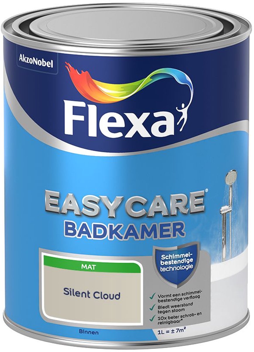 Flexa - Easycare Badkamer - Silent Cloud - 1 L - Kleur Van Het Jaar 2027