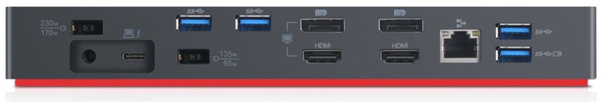 Lenovo ThinkPad Thunderbolt 3 Workstation Gen 2 Bedraad Zwart