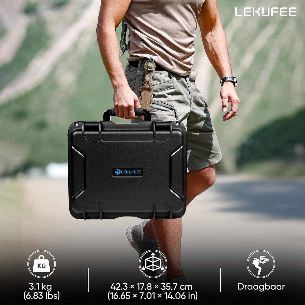 waterdichte harde draagkoffer voor DJI Avata 360 drone, Motion Fly More Combo, batterijen (5 stuks), Goggles N3/3, RC Motion 3, DJI RC 2/N3/N2, FPV-controller 3 en accessoires (alleen koffe – foto 5