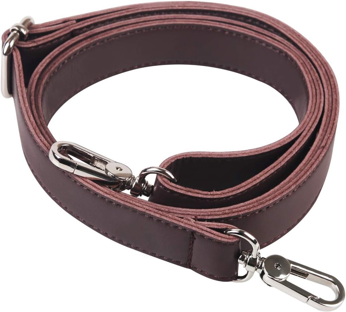 schouderriem, 155 cm, universele vervanging, instelbaar met metalen wervel, haak, voor schoudertas, crossbody bag, aktetas, koerierstas, portemonnee, handtas (bruin)
