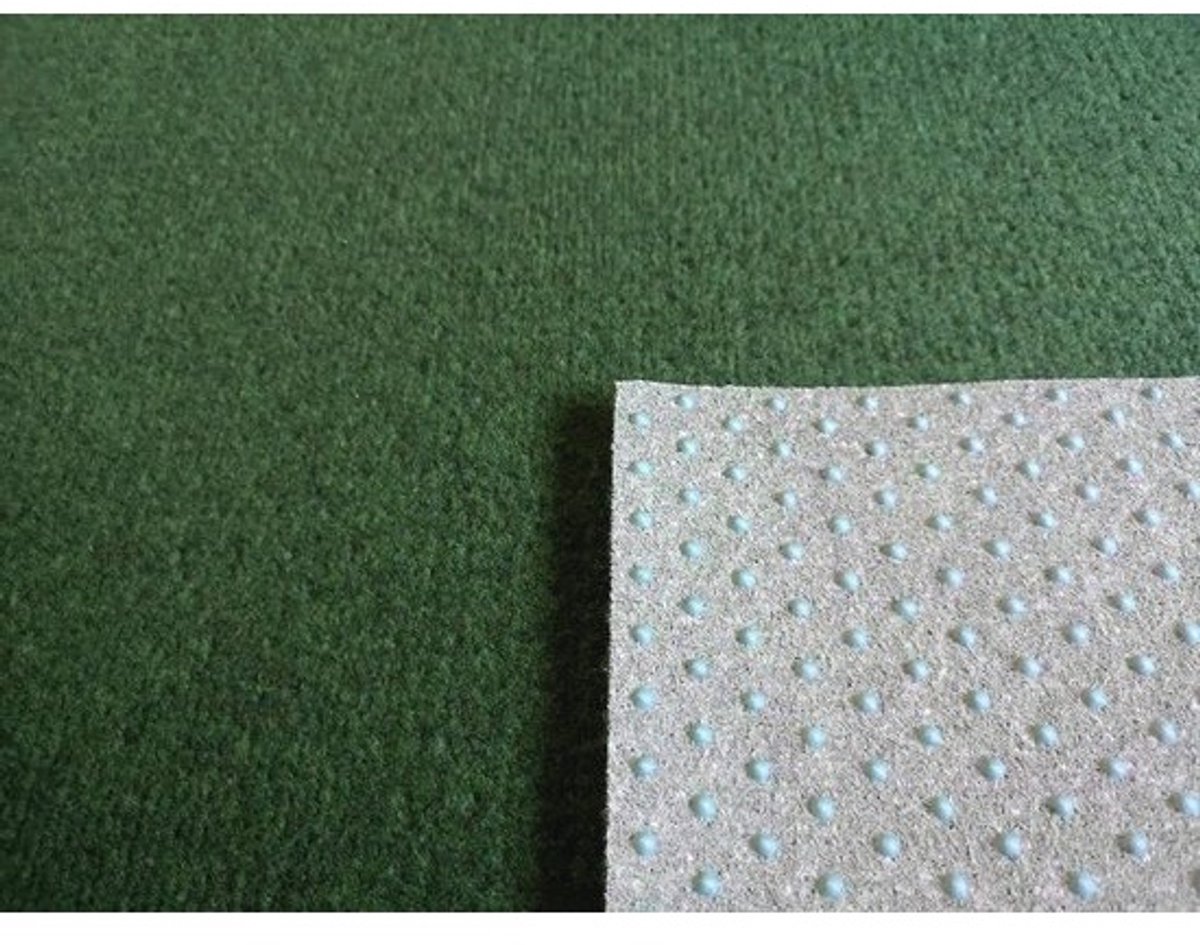 Kunstgras Tapijt Groen Velours Meterware met Drainage - 400x300 cm