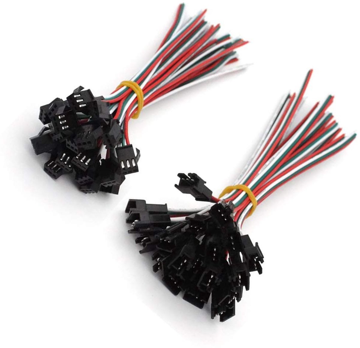 20 Pairs JST SM 3-Pin 2.54mm Stekker Male en Female Connector Adapter met 150mm Elektrische Kabel voor LED Verlichting, Projecten en Elektronica