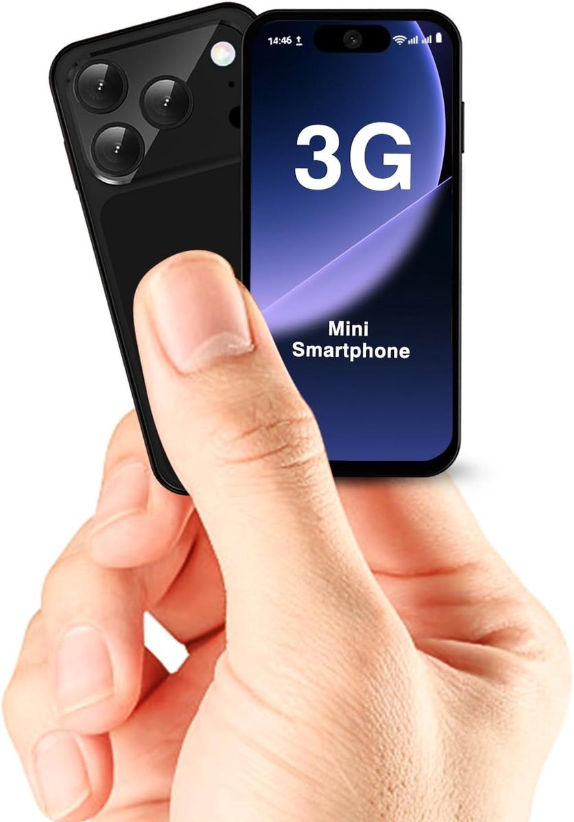 Mini-smartphone 2 GB - 3,88 inch scherm - 16 GB opslag - ideaal voor kinderen - ShopVlot