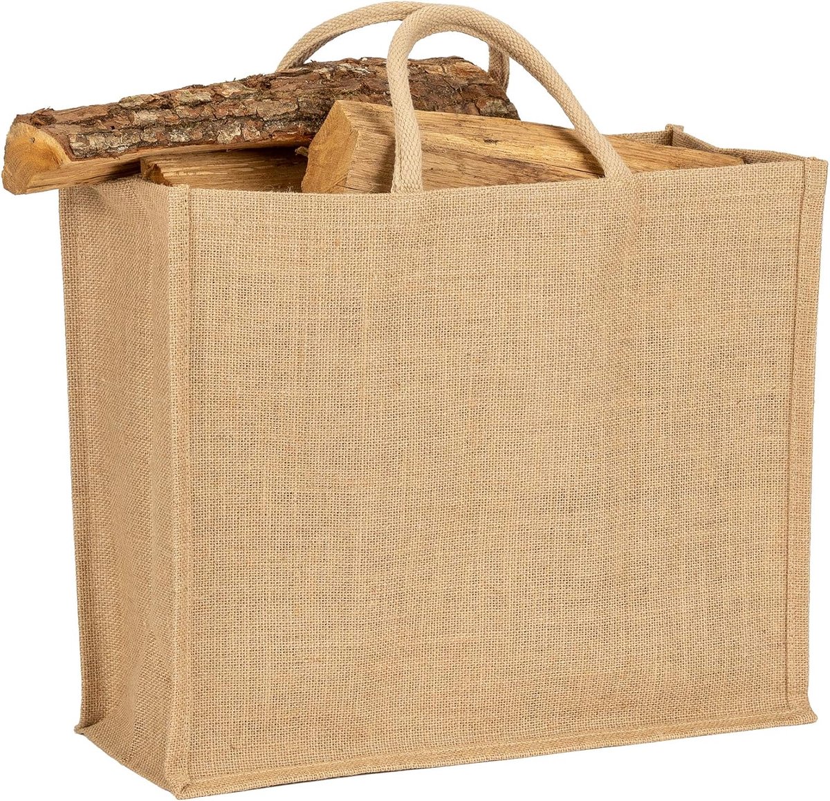 Herbruikbare boodschappentas, jute, 29 l, 45 x 21 x 39 cm