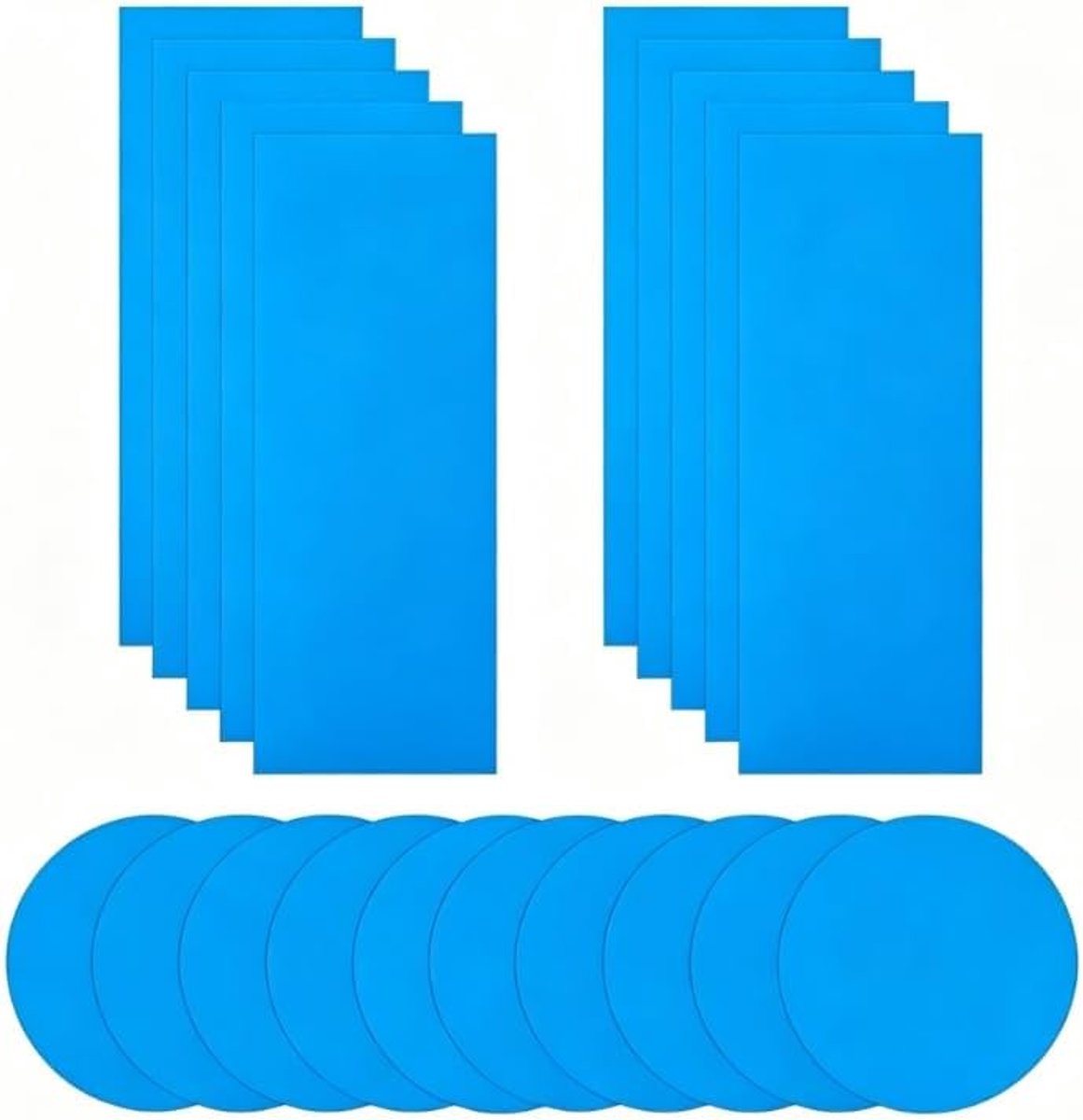 20 delige Reparatieset voor Opblaasbare Producten – Sterke Waterdichte Tape, Zelfklevend PVC voor Reparatie van Zwembaden, Opblaasboten, Luchtbedden, Opblaasbaar Speelgoed