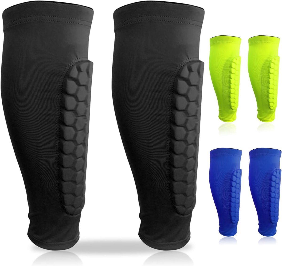 Scheenbeschermers voor voetbalsokken, mouwen, scheenbeschermers voor ergonomische sokken, comfortabel te dragen, elastische scheenbeschermers voor voetbal, basketbal, fietsen, klimmen