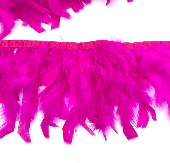 Turkije veren franje trim voor feestkleding DIY naaien ambachten decoratie Pack van 2 Yards (Fuchsia) — afbeelding 2
