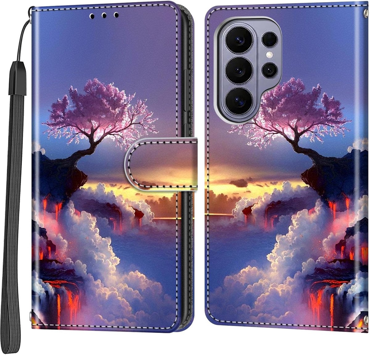 Portemonnee Telefoonhoes voor Samsung Galaxy S26 Ultra Bergen