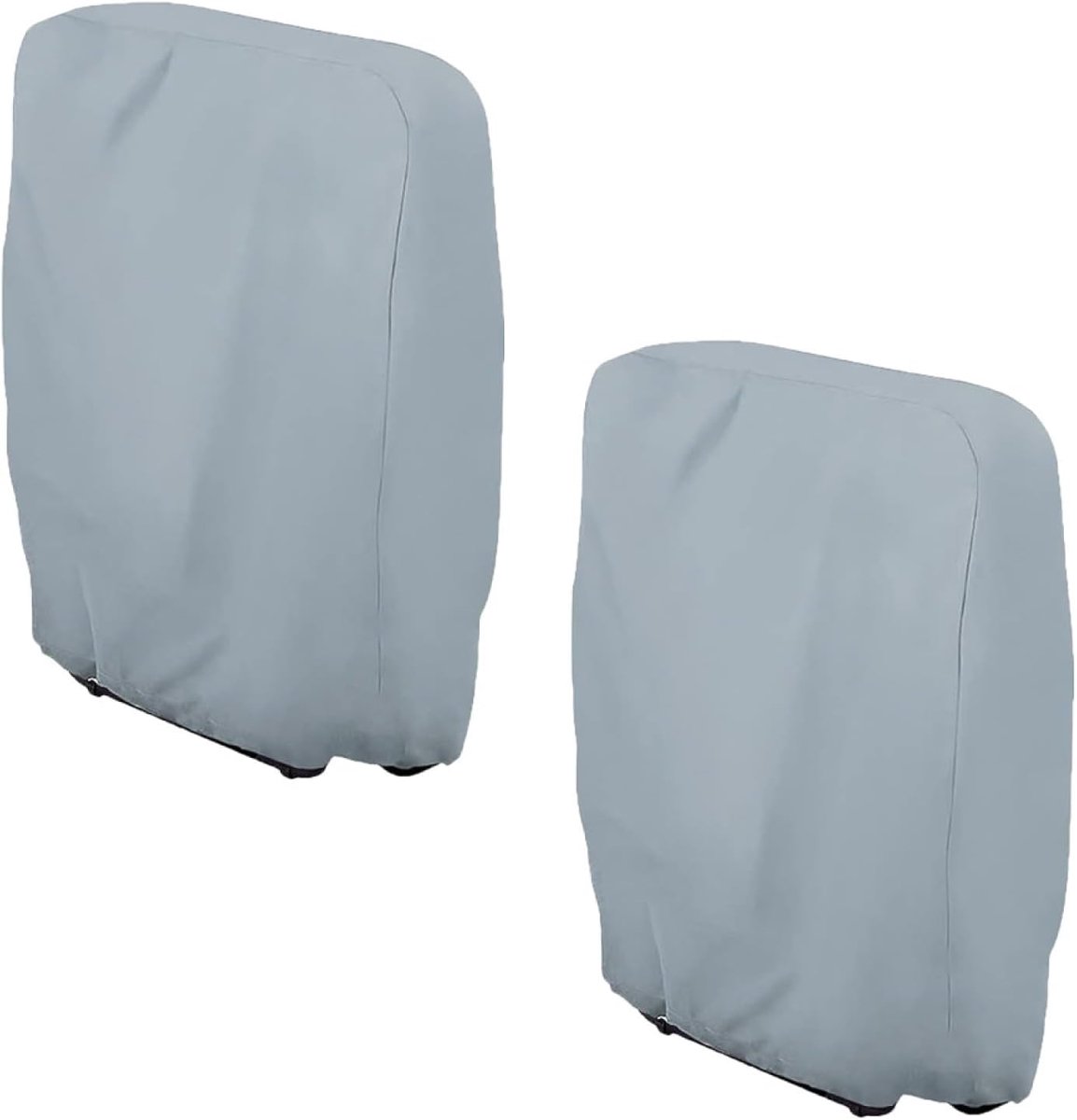 2 stuks tuinstoelhoezen waterdicht, Zero Gravity klapstoelhoezen patio 81,3 cm B x 21,8 cm D x 93 cm H, waterdichte anti-UV ligstoelovertrek, outdoor patio ligstoel hoes met opbergtas - grijs