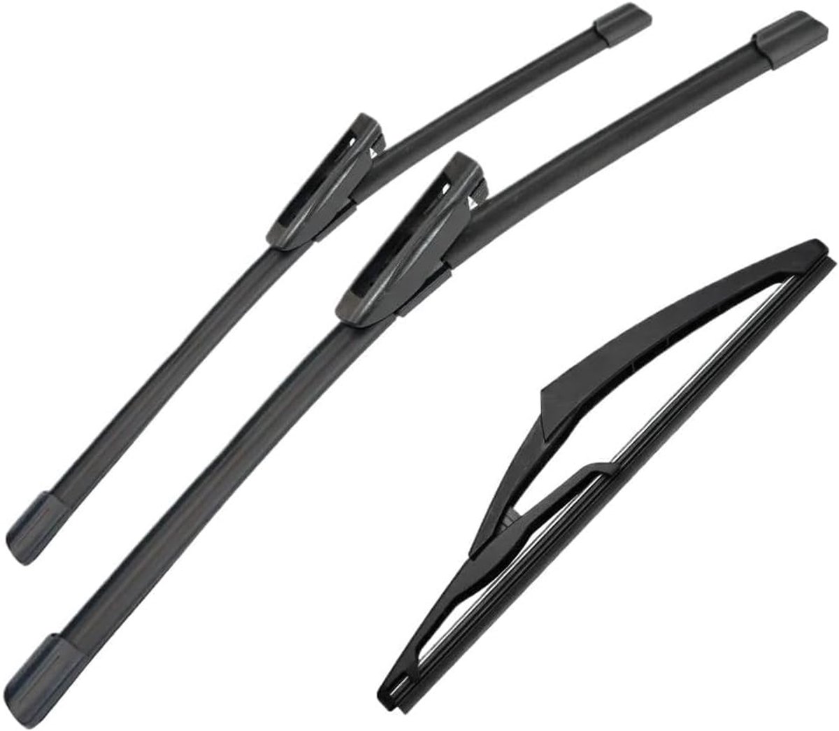 Ruitenwisserset Compatibel met Citroen C4 Cactus (2014-2019), 3-delig, Voorkant 26 inch + 18 inch en Achter 10 inch, Stil Werken
