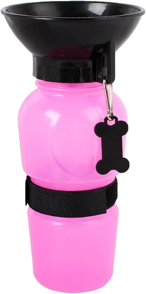 Waterfles Draagbare Hond Waterfles 500 Ml Lekvrije Hond Reizen Waterfles Huisdier Outdoor Wandelen Trekking Water Dispenser,Roze