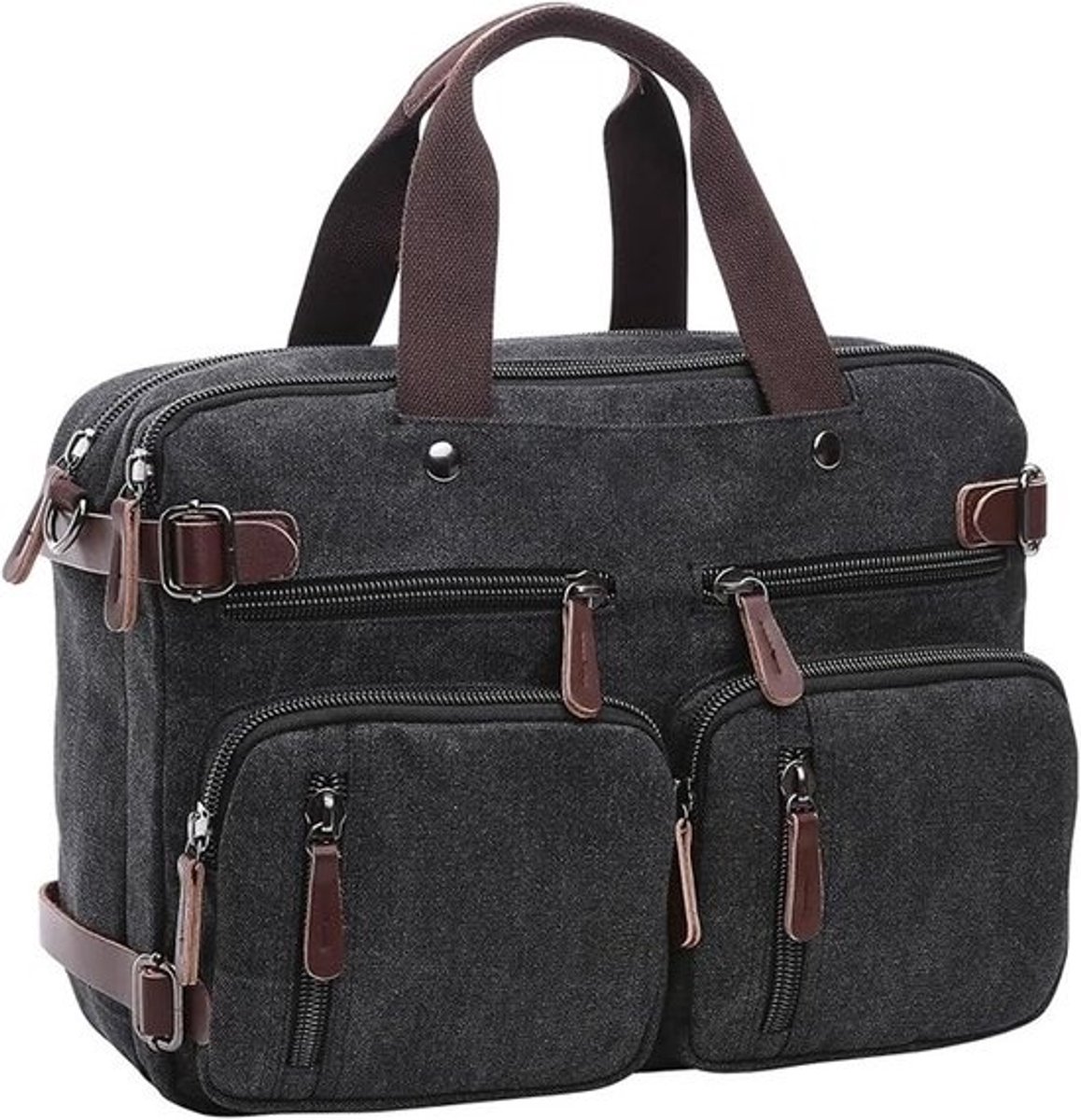 Multifunctionele Canvas Laptop Rugzak voor 17.3 Inch Laptops