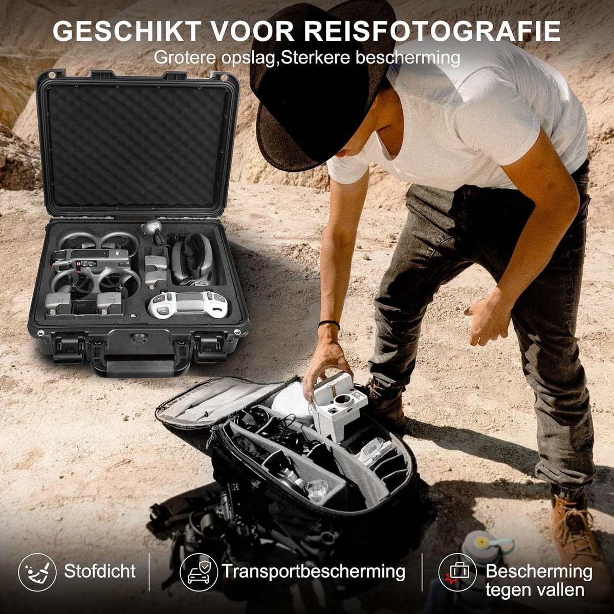 Waterdichte Hard Case voor DJI Avata 2 Drone en Accessoires, Bescherming en Opbergruimte voor Vlieguitrusting – foto 5