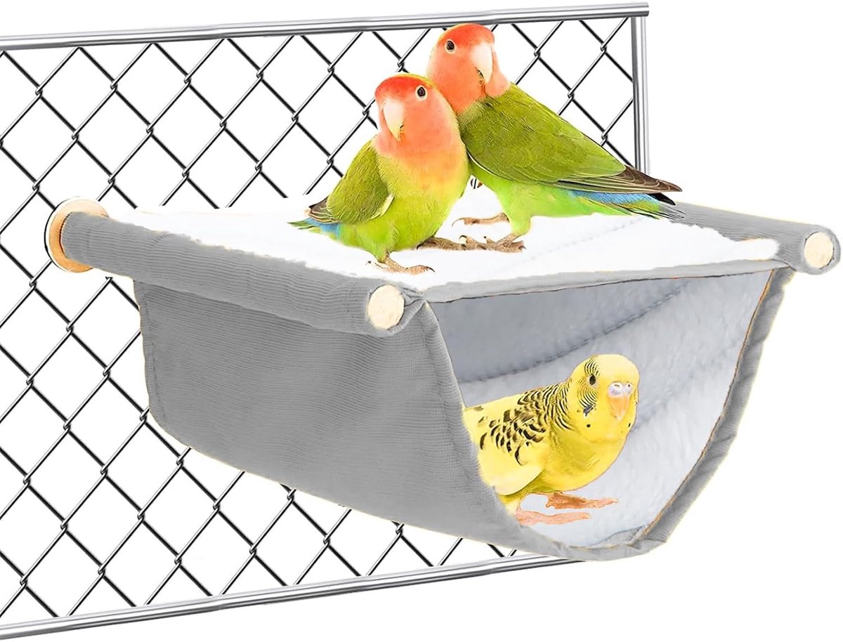 Stapelbed, vogelnest grotten slaapplaatsen vogelkooi accessoires vogelspeelgoed vogelnest stapelbed hangende hangmat voor parkieten cockatiels vinken hamsters renmuizen (grijs)