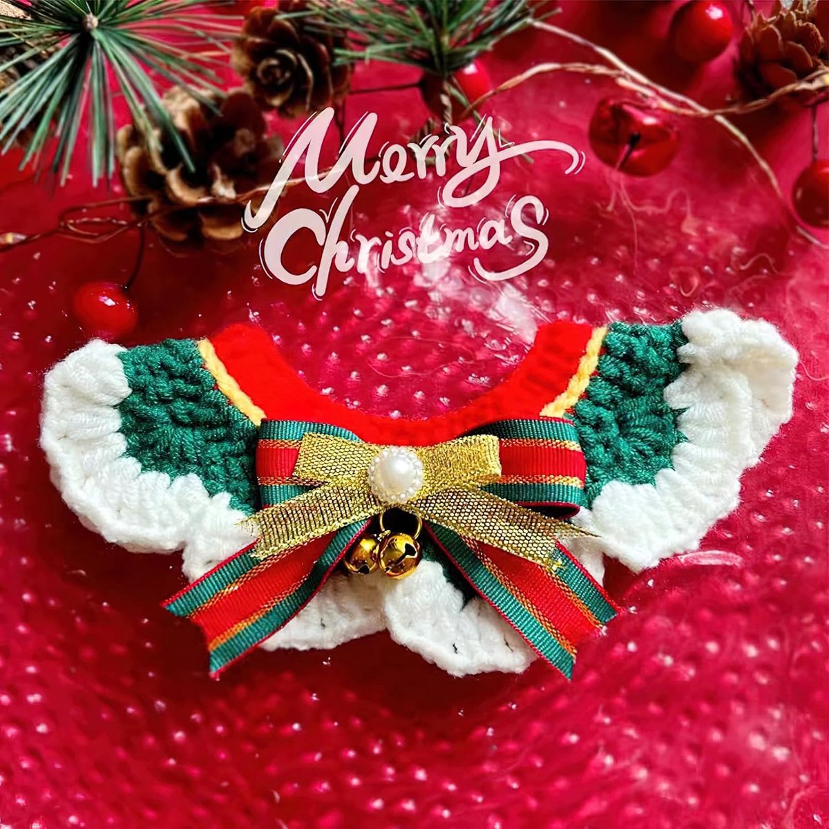 4 stuks kersthalsband voor katten en honden, hert, kerstman, sneeuwvlok, huisdieraccessoires voor Kerstmis (groep B, S)