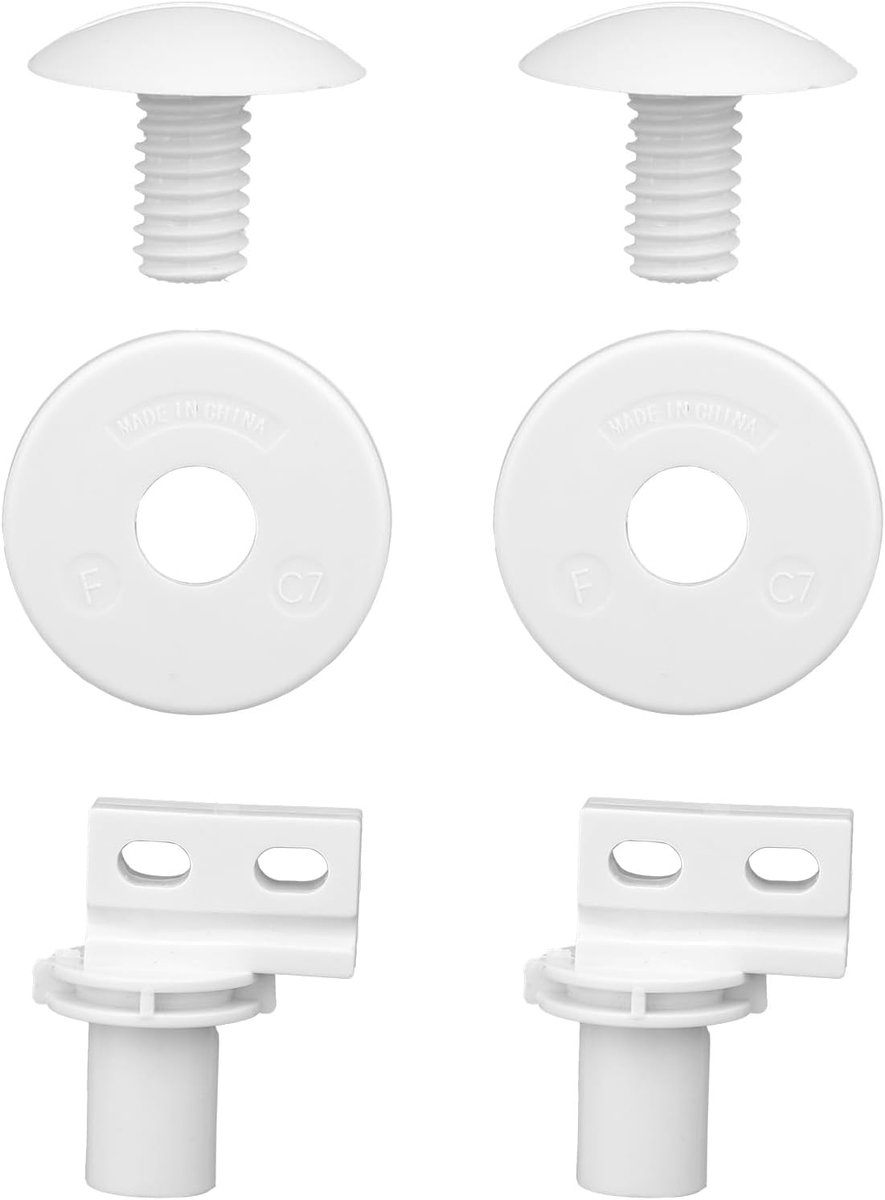 Lasuroa 6st Onderdelen voor Zwembadreiniger, Vervangende Onderdelen voor Pool Cleaner Compatibel met Polaris 280 en 180 Inclusief 2 Achteras C65 2 Schroef C55 en Ringen C64 (Wit)