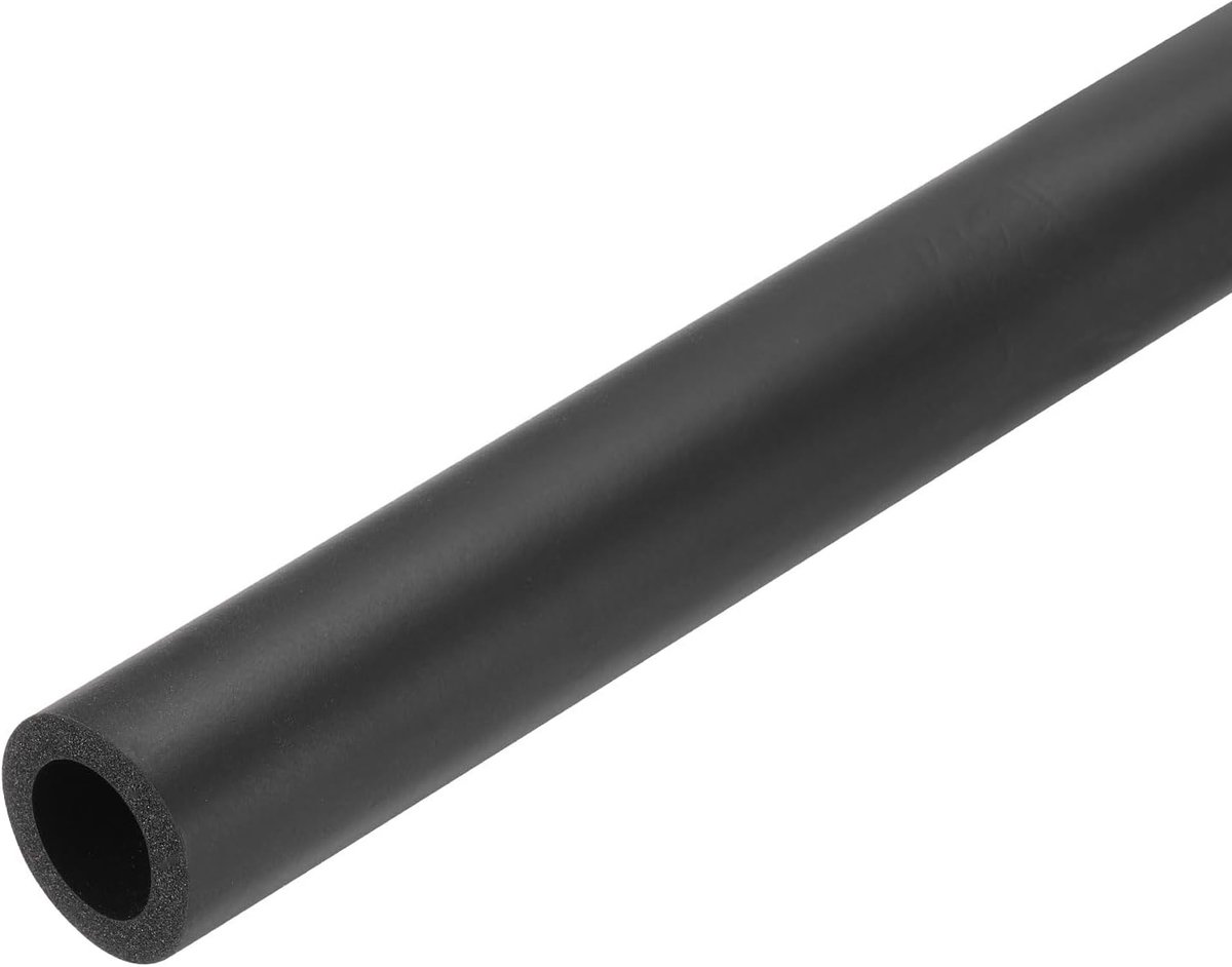Schuim Buisisolatie voor Buitenleidingen, Binnendiameter 16 mm, Buitendiameter 26 mm, Wanddikte 5 mm, Lengte 61 cm, Zwart