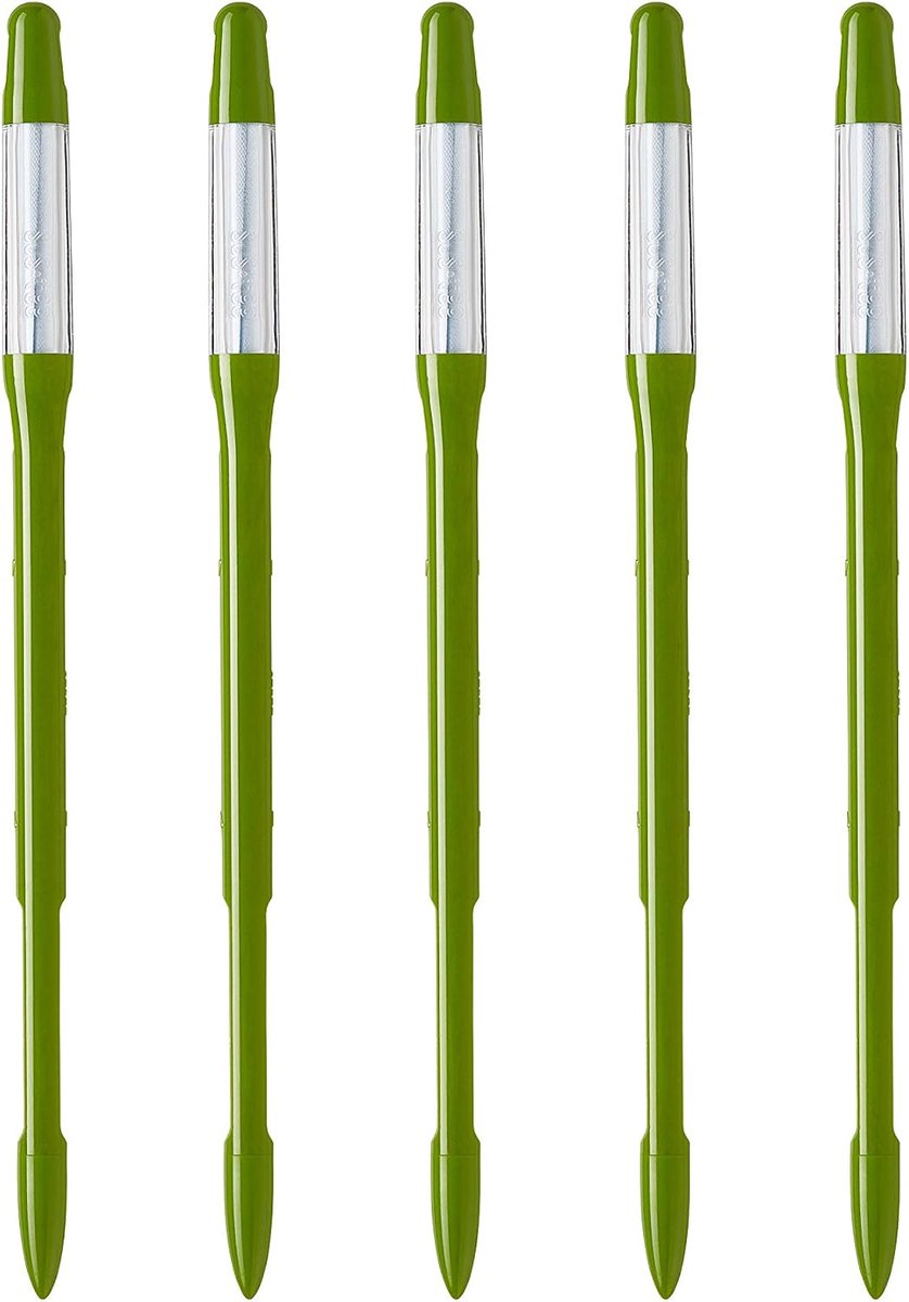 Waterniveaumeter voor planten, helpt planten goed water te geven, eenvoudig te gebruiken, vereist geen batterijen, gemaakt in Japan, 5 stuks (middelgroot, groen)
