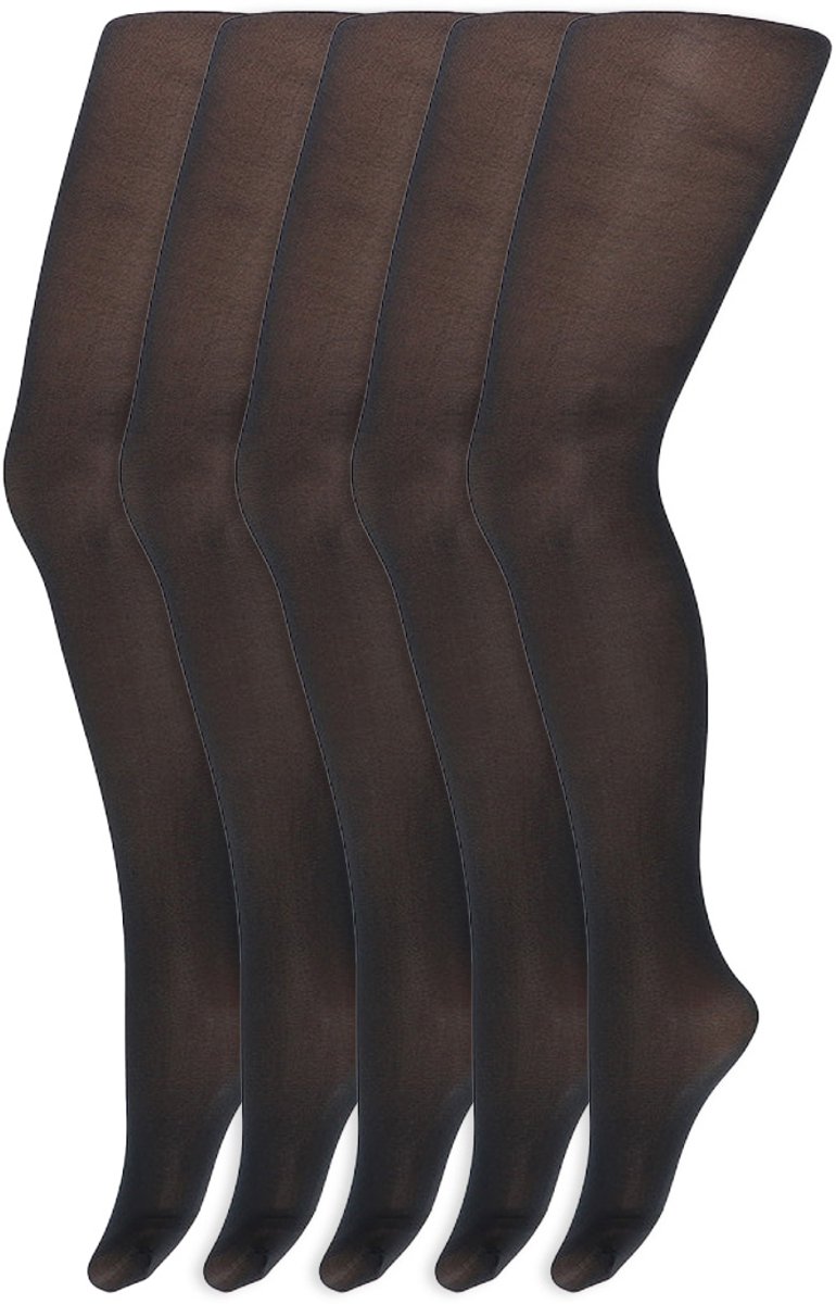 Zijdeglans Meisjes Panty | 35 Denier | Merk: Yellow Moon | Maat: 116 T/M 176 | Kleur: Blauw | 5 Paar