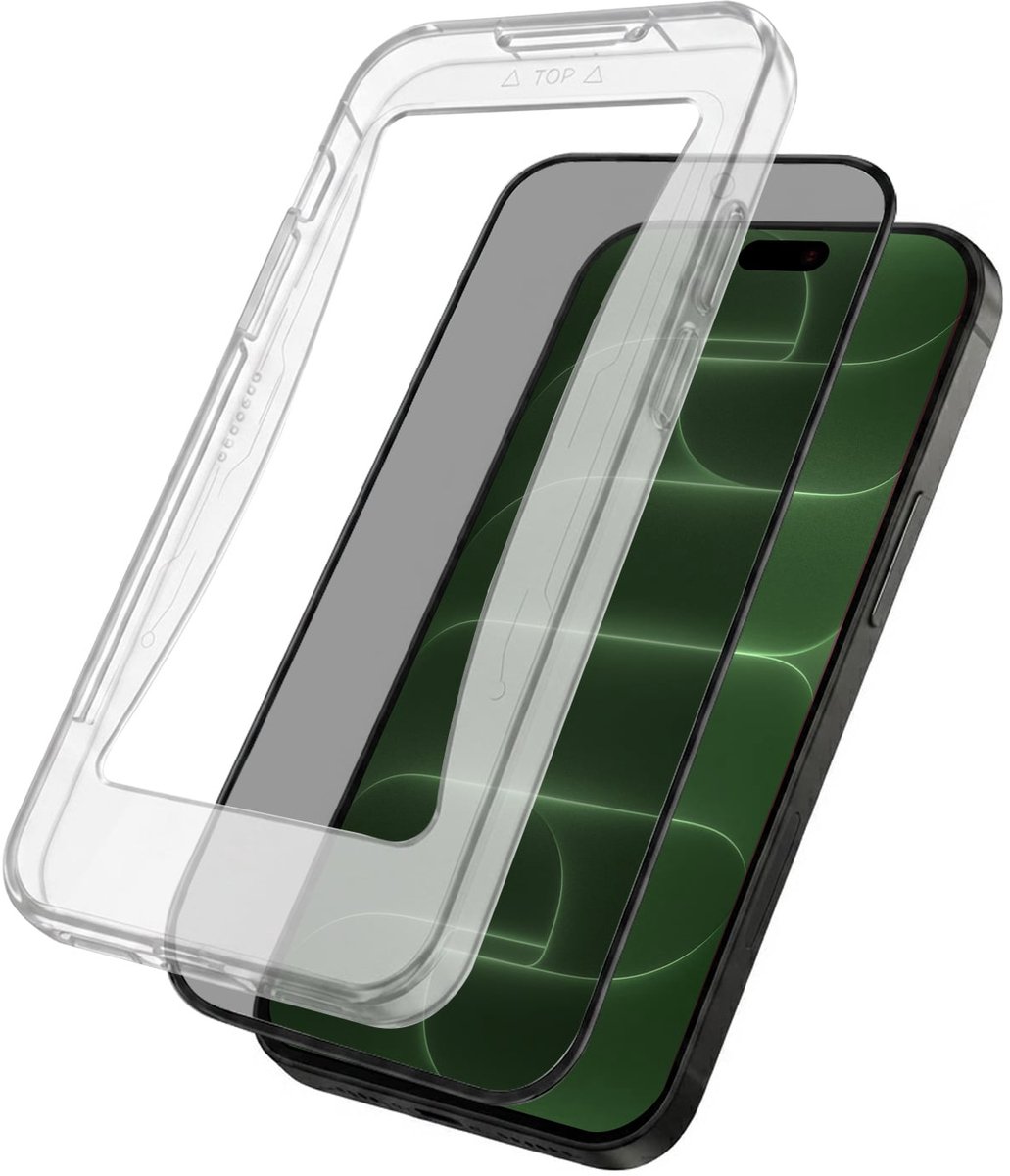 Screenprotector Geschikt voor Apple iPhone 18 Pro - Met Installatie Kit - Privacy Filter - Beschermglas - Flexibel Glas - Tempered Glass - Screen Protector