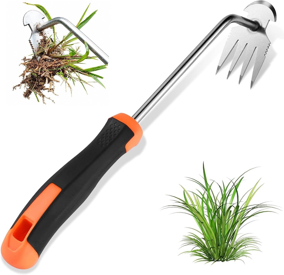 Efficiënte onkruidverwijderaar met rubberen handvat, tuingereedschap voor een verzorgde tuin, inclusief handschoenen