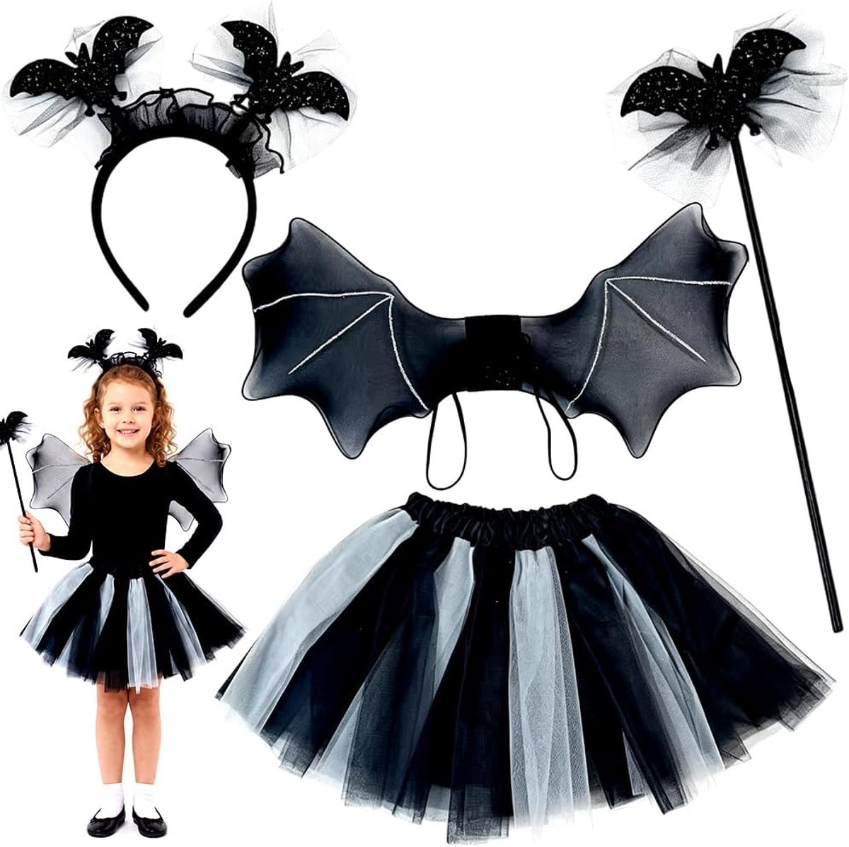 Heksenkostuum met Tutu-rok voor Cosplay en Carnaval-E
