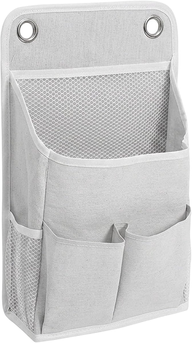 1 x hangorganizer wit (36,3 x 22,2 x 7 cm) met 5 vakken