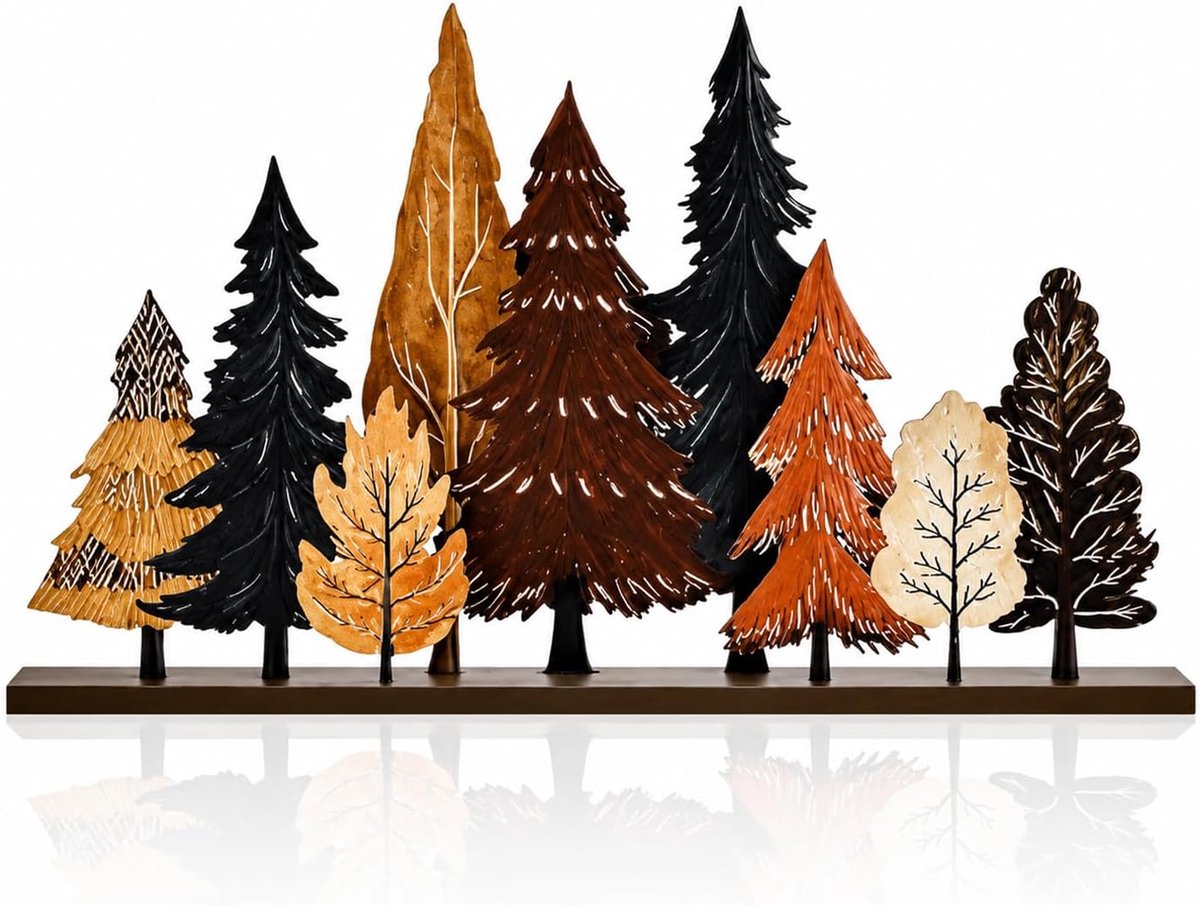 Herfstdecoratie, herfstbladeren, voor tafel en raam