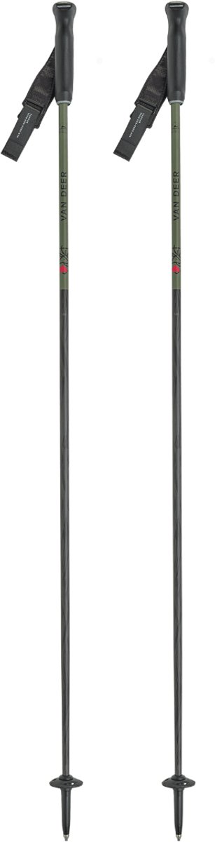 VAN DEER PISTE CARBON Skistokken-125 Zwart