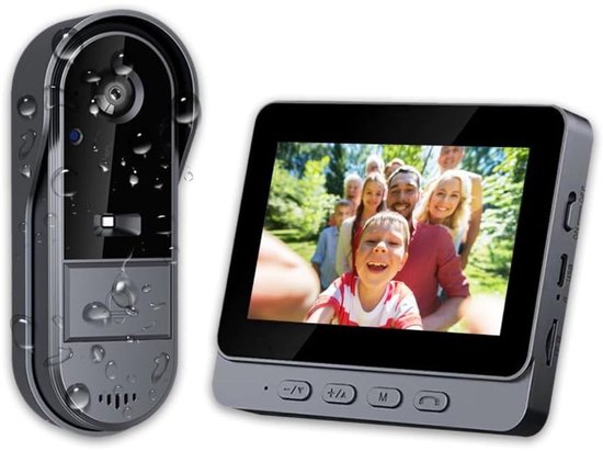 Deurbellen met Camera - Video Deurbel - Draadloos - Full HD - Grijs — afbeelding 2